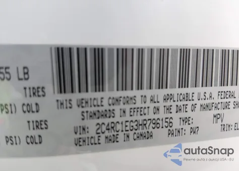 2017 Chrysler Pacifica Touring-L Plus from USA, damaged, VIN 2C4RC1EG3HR796156